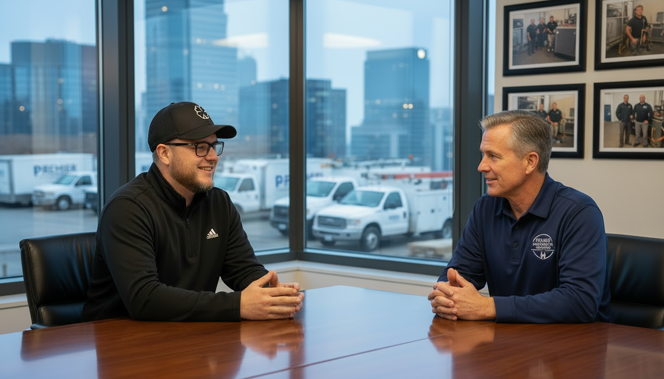 Shawn Black in executive coaching session with CEO