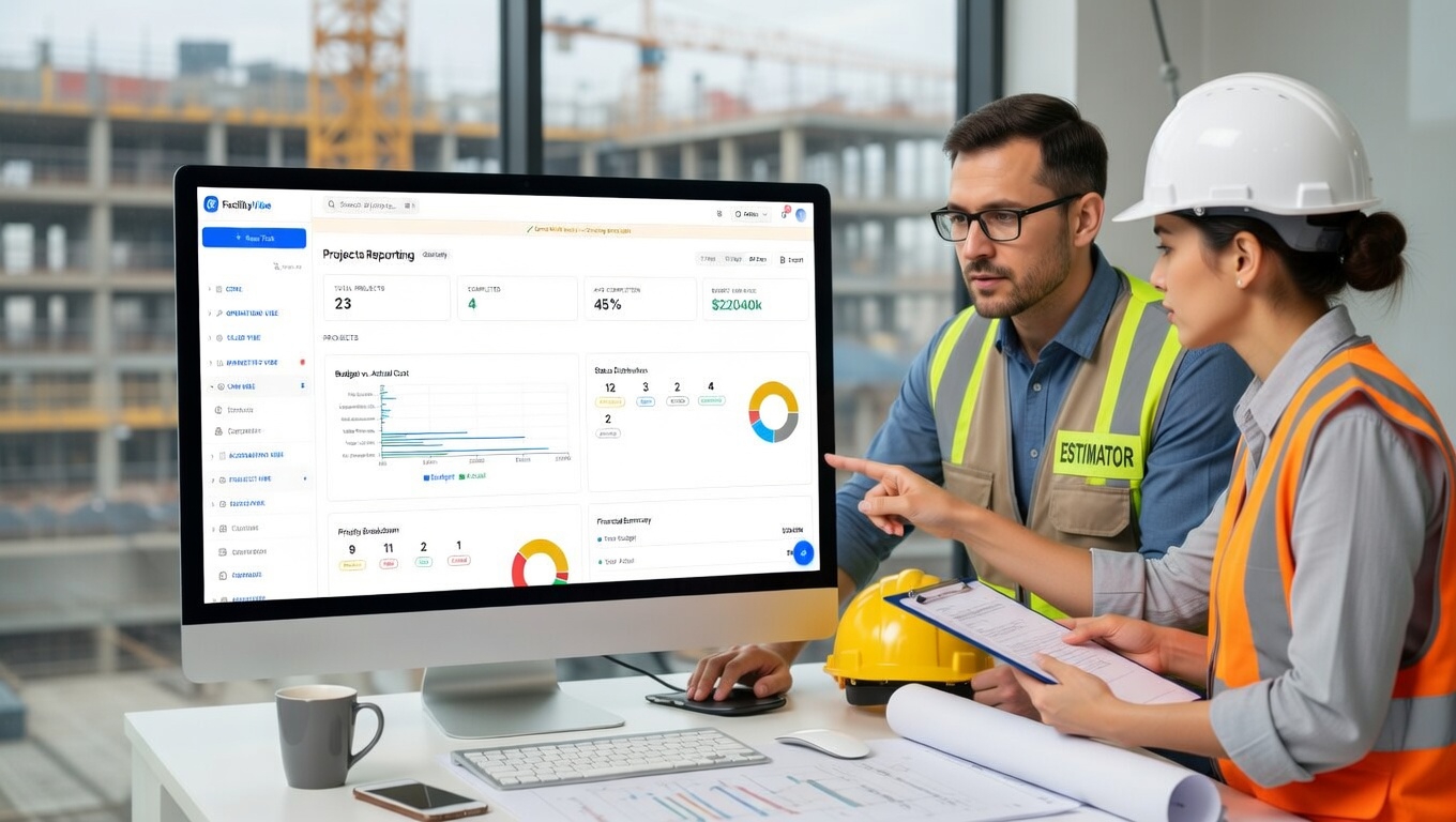 FacilityVibe project reporting dashboard with budget tracking and analytics