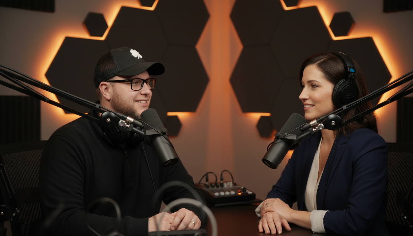 Shawn Black in podcast studio