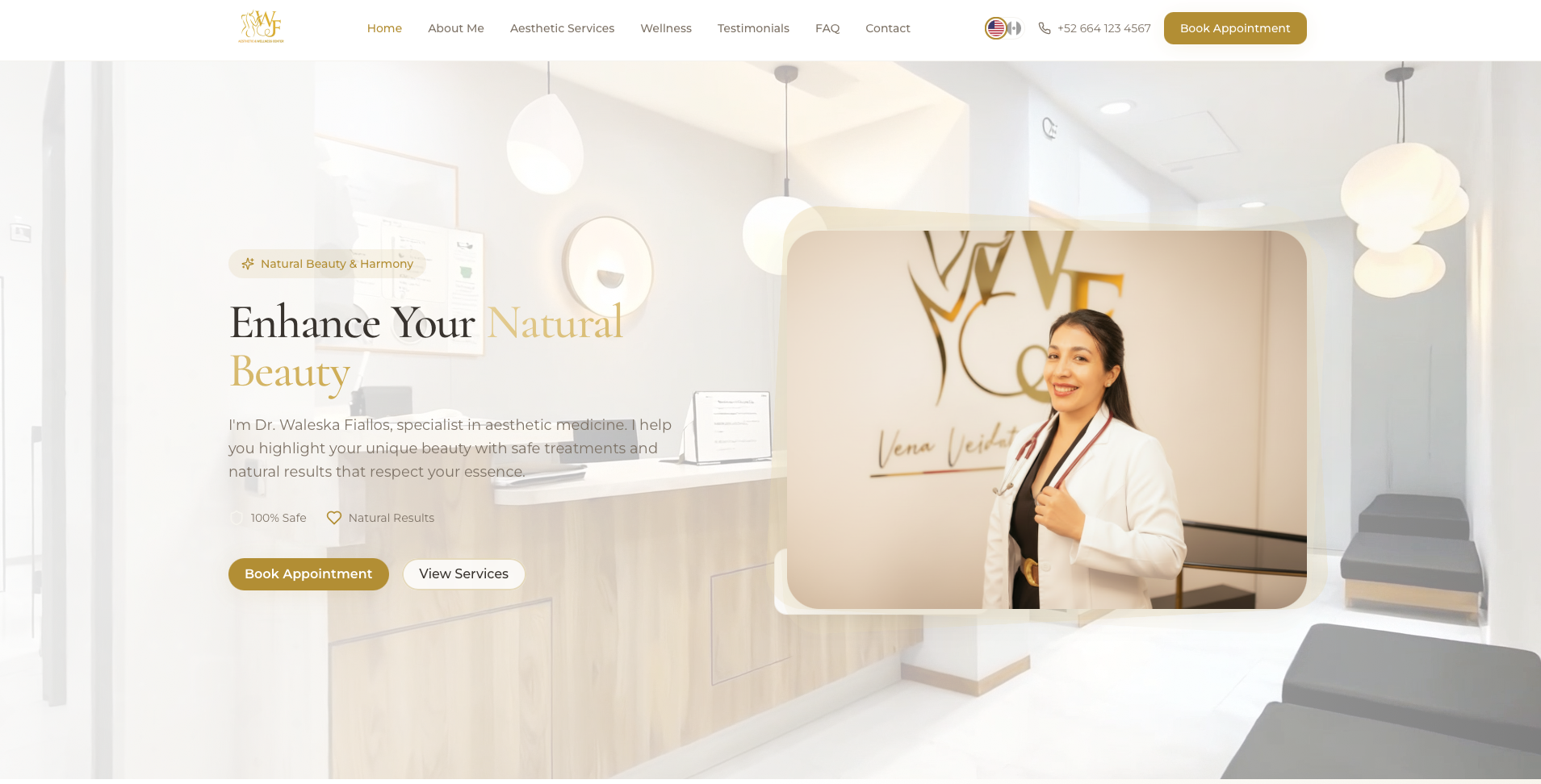 Dr. Waleska Fiallos website screenshot